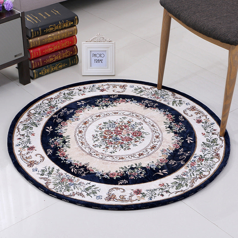 European-style Round Carpet; Coffee Table, Bedroom, Living Room.
