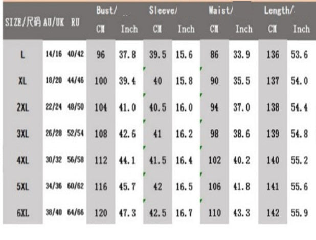 Autumn Plus Size Women's Long Dress.