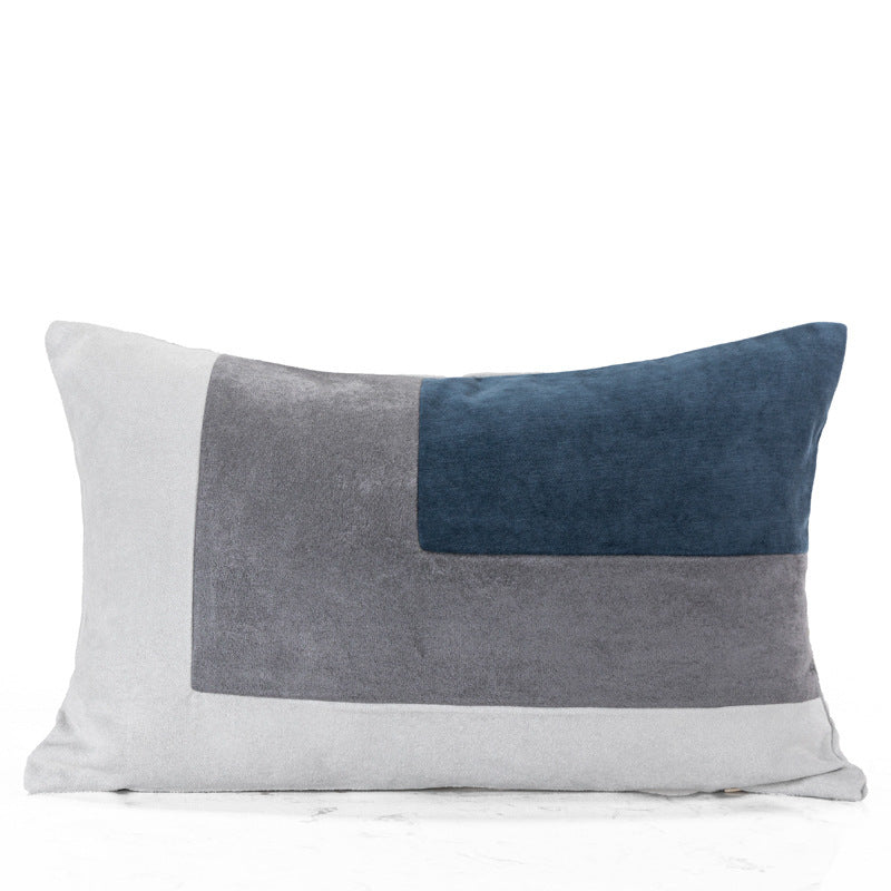 Blue Grey Suede Pillow Covers