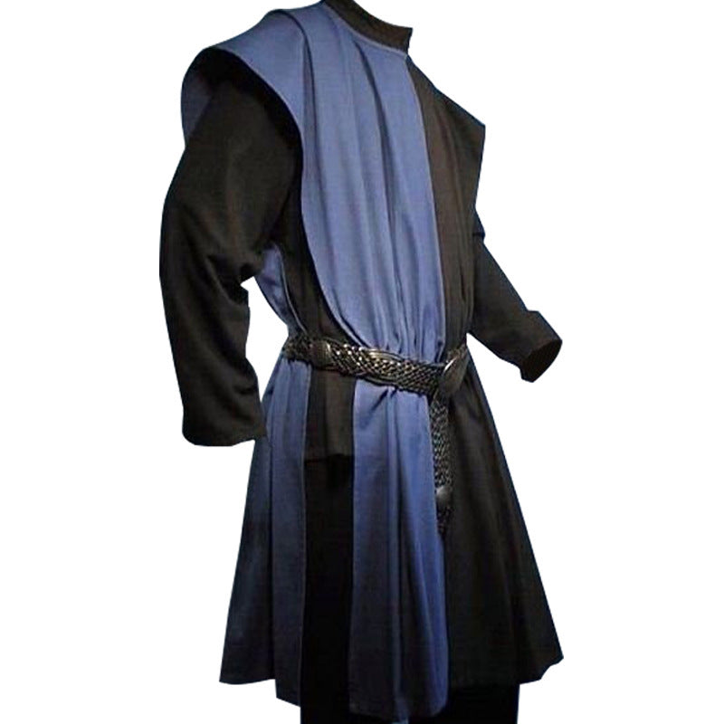 Men's Medieval Traditional, Ceremonial, Long Cover Cape, Vest