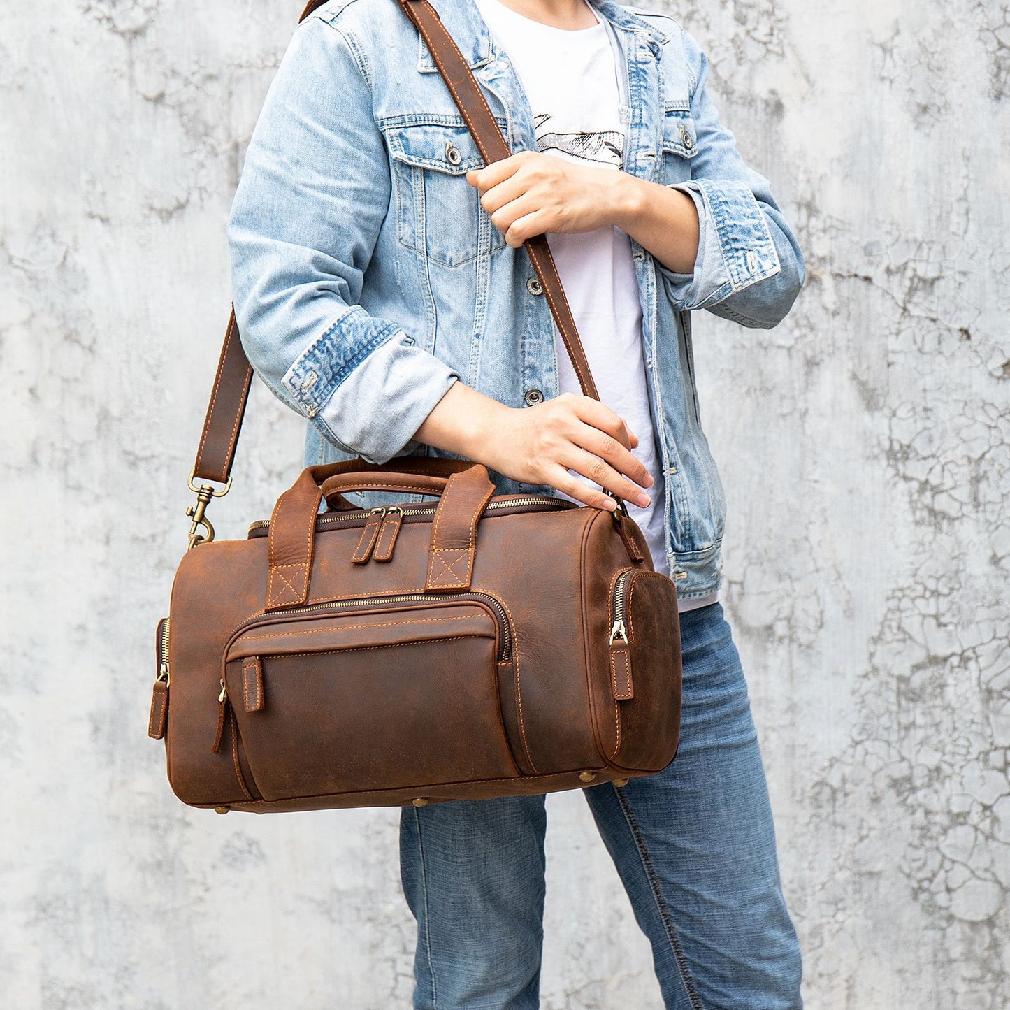 Handmade Retro, Leather Luggage