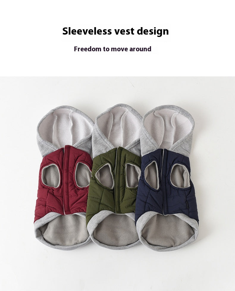 Fleece, Windproof, Cotton-Padded Jacket for Dogs