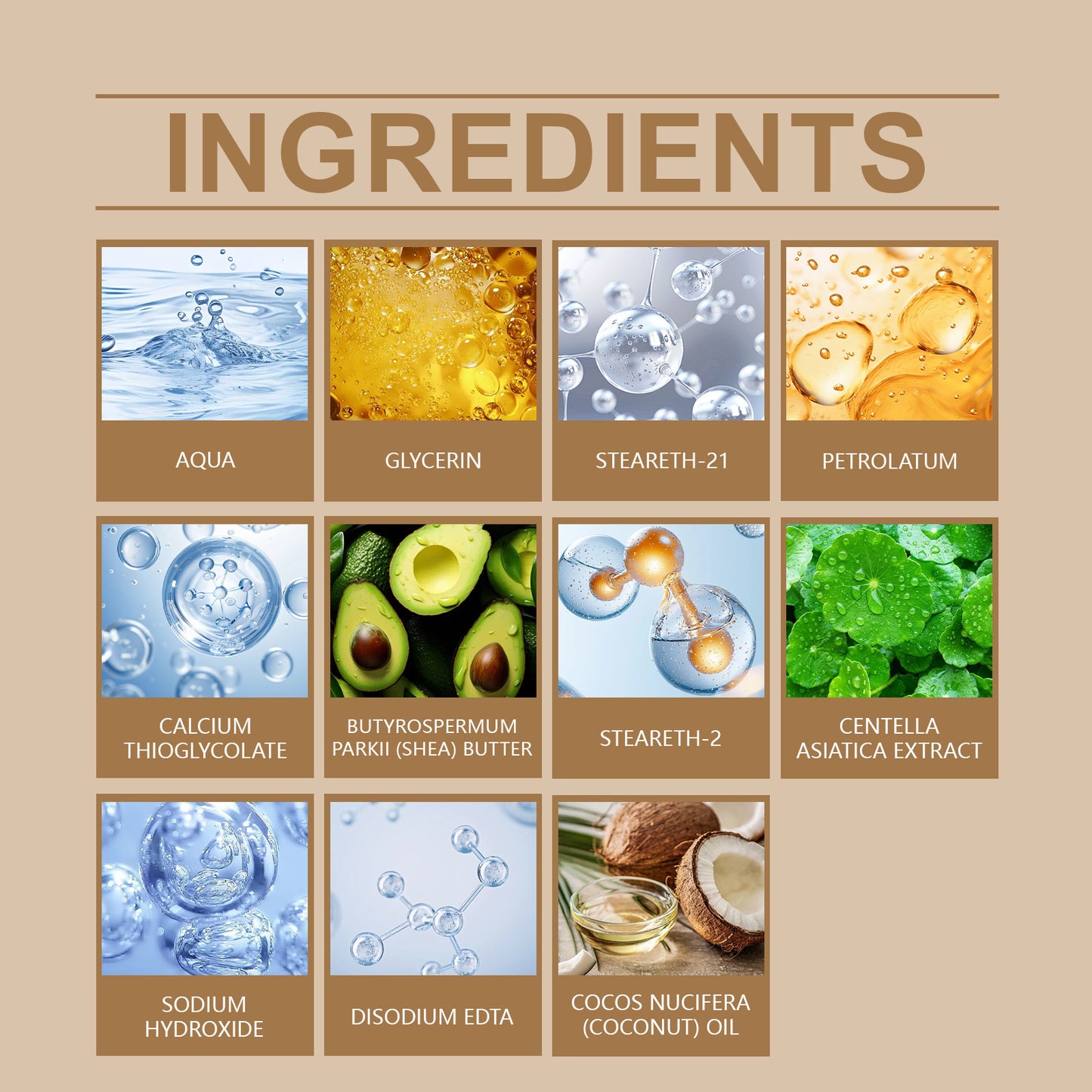 Coconut Facial Hair, Gentle Removal Cream For Men And Women