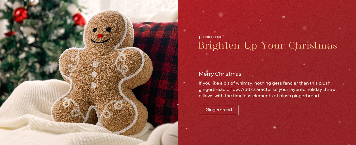 Gingerbread Man Plush Pillow