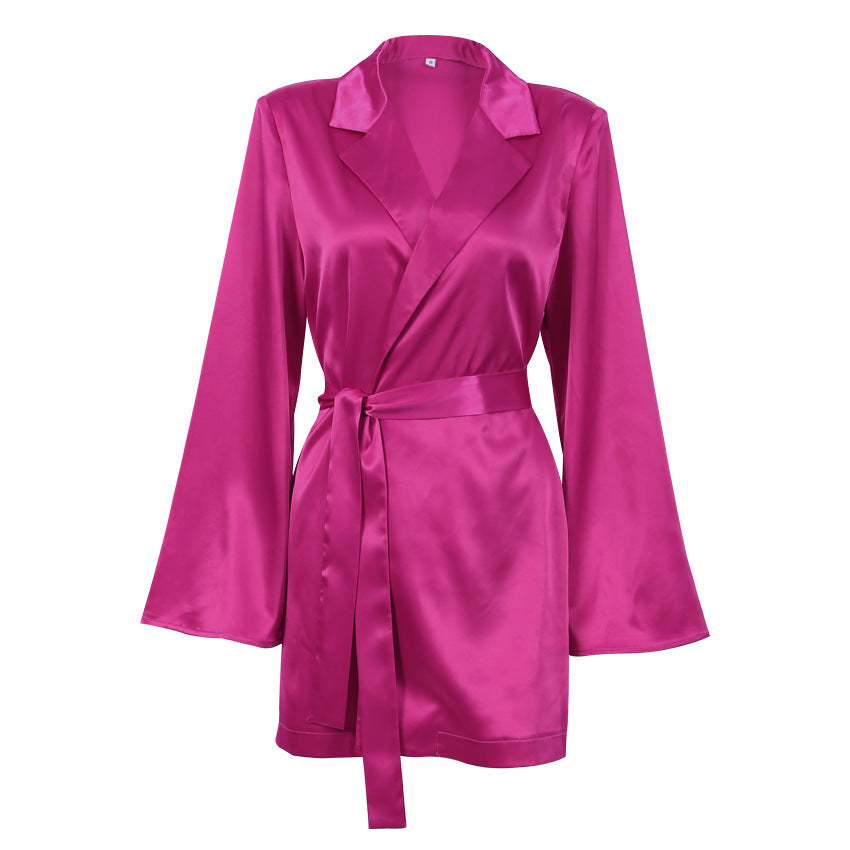 Fashion 4 Pc. Suit; 2 Colors Interchangeable, Halter Vest, Robe Suit, Skirt, Trousers.