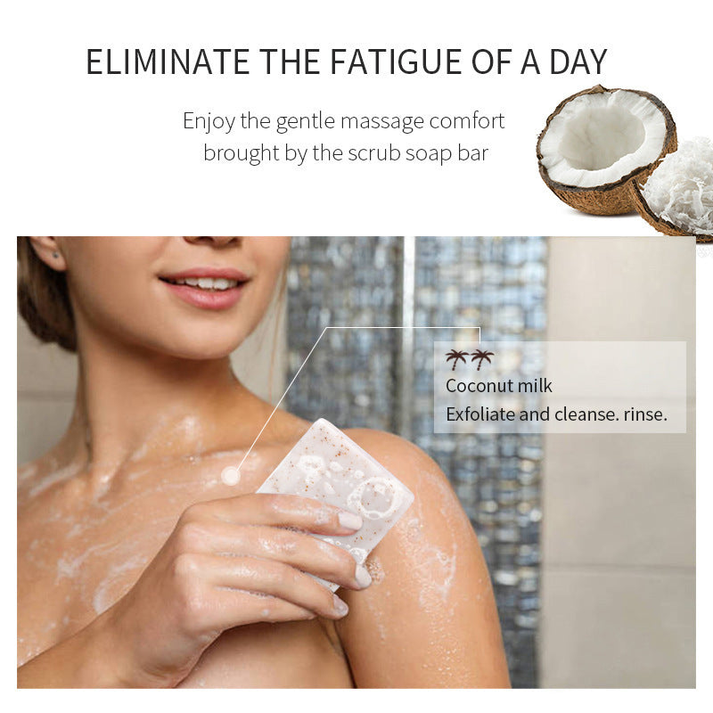 Handmade Coconut Scrub Soaps, Gently Cleans And Softens