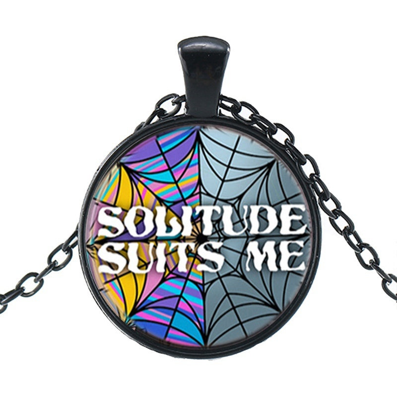 Punk Wednesday, Glass Dome Pendant Necklace.