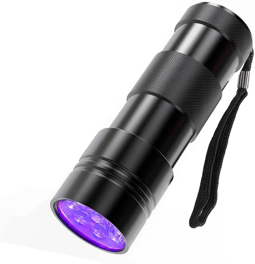 UV Flashlight LED Handheld Blacklight Flashlight Mini to Detect Bed Bugs, Scorpions.  Batteries Not Included.