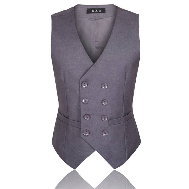 British Style, Double-Breasted, Suit Vest for Young Adult.