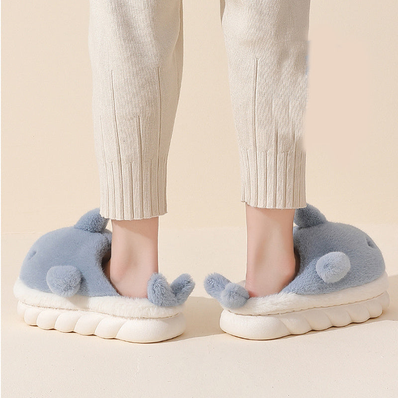 Fun Shark Slippers for Young Teens and Adults, Soft, Furry.