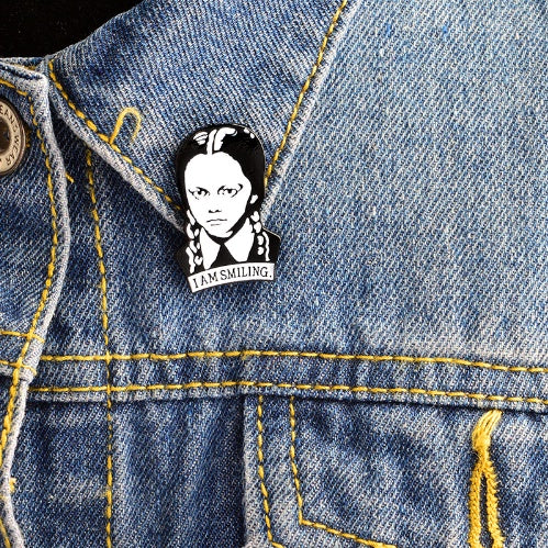 Wednesday Addams | "I AM SMILING" Broach