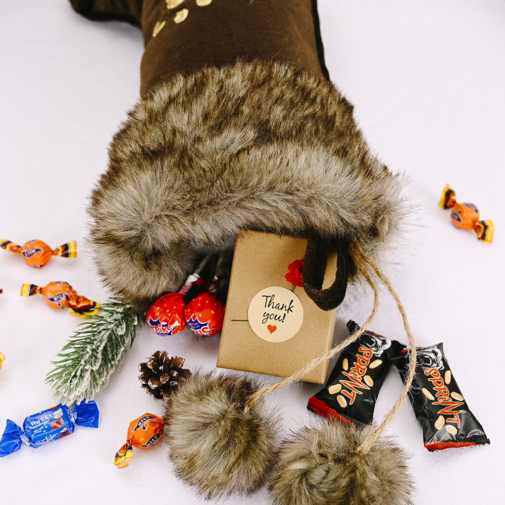 Flannel Pearl Snowflake Christmas Stockings for People, and Pet Stockings.