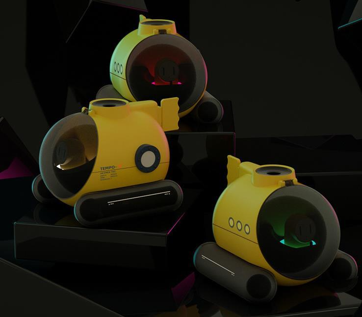 Submarine Shaped Humidifier, Sound Control, Remote Control, Creative Gift.