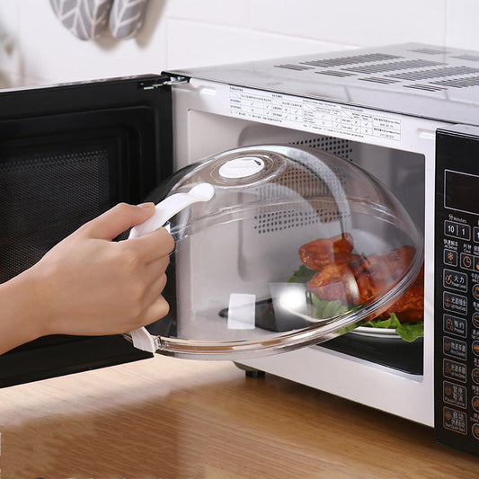 Heavy Plastic Food Cover for Less Mess in Microwave, Easy Clean Ups!