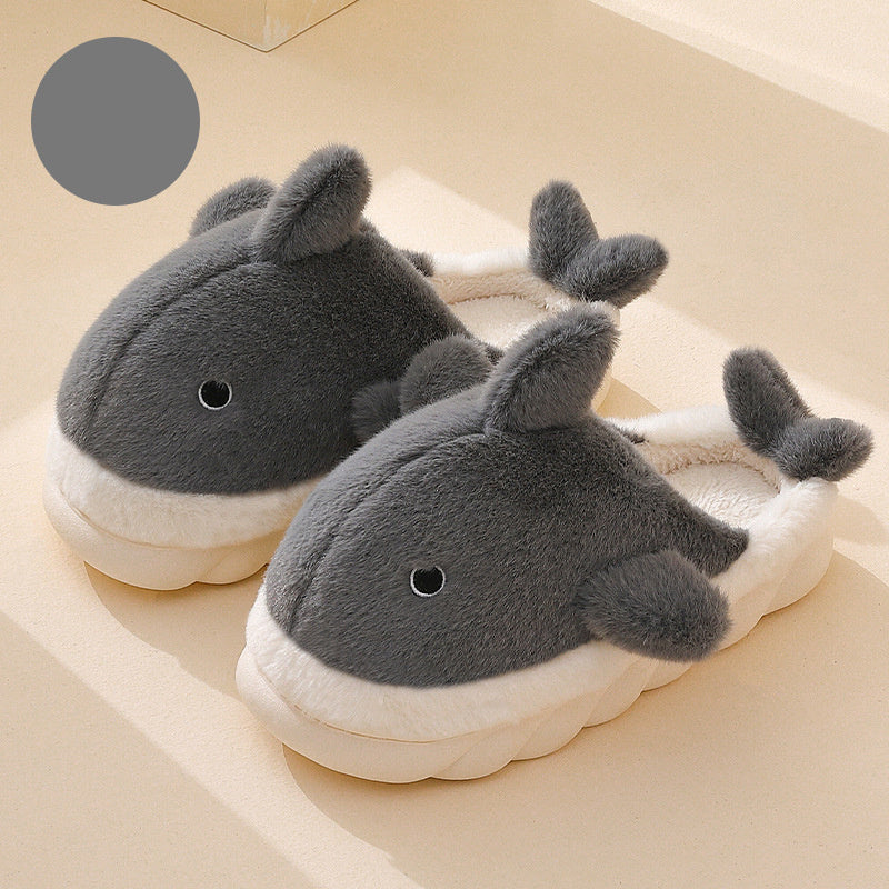 Fun Shark Slippers for Young Teens and Adults, Soft, Furry.