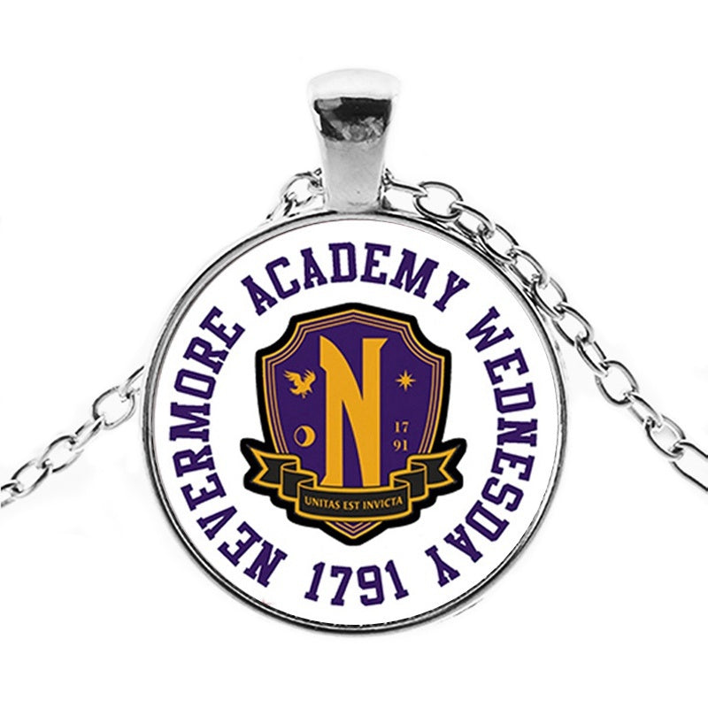 Punk Wednesday, Glass Dome Pendant Necklace.