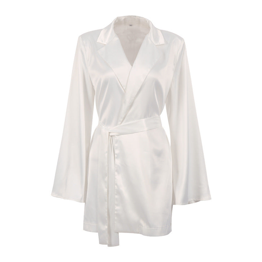 Fashion 4 Pc. Suit; 2 Colors Interchangeable, Halter Vest, Robe Suit, Skirt, Trousers.