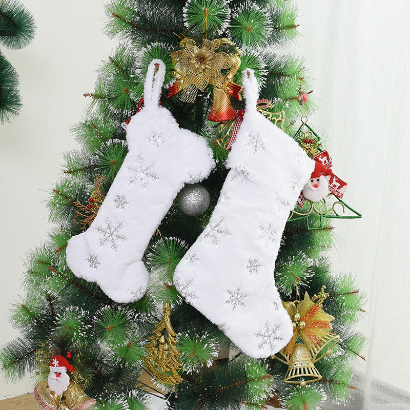 Christmas Children's or Pet's Stockings; Dog Bone Shaped Stocking