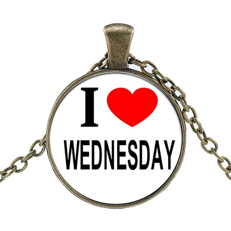 Punk Wednesday, Glass Dome Pendant Necklace.