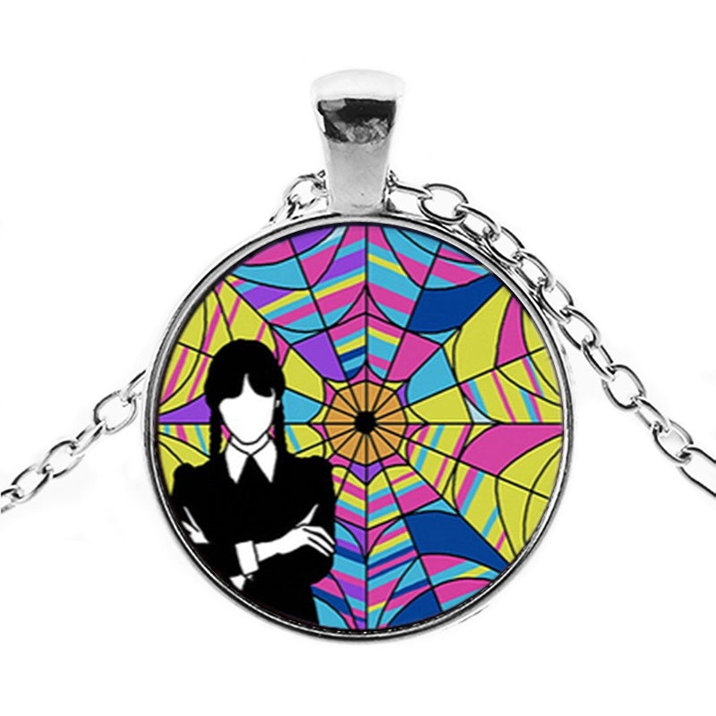Punk Wednesday, Glass Dome Pendant Necklace.