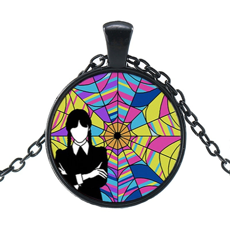 Punk Wednesday, Glass Dome Pendant Necklace.