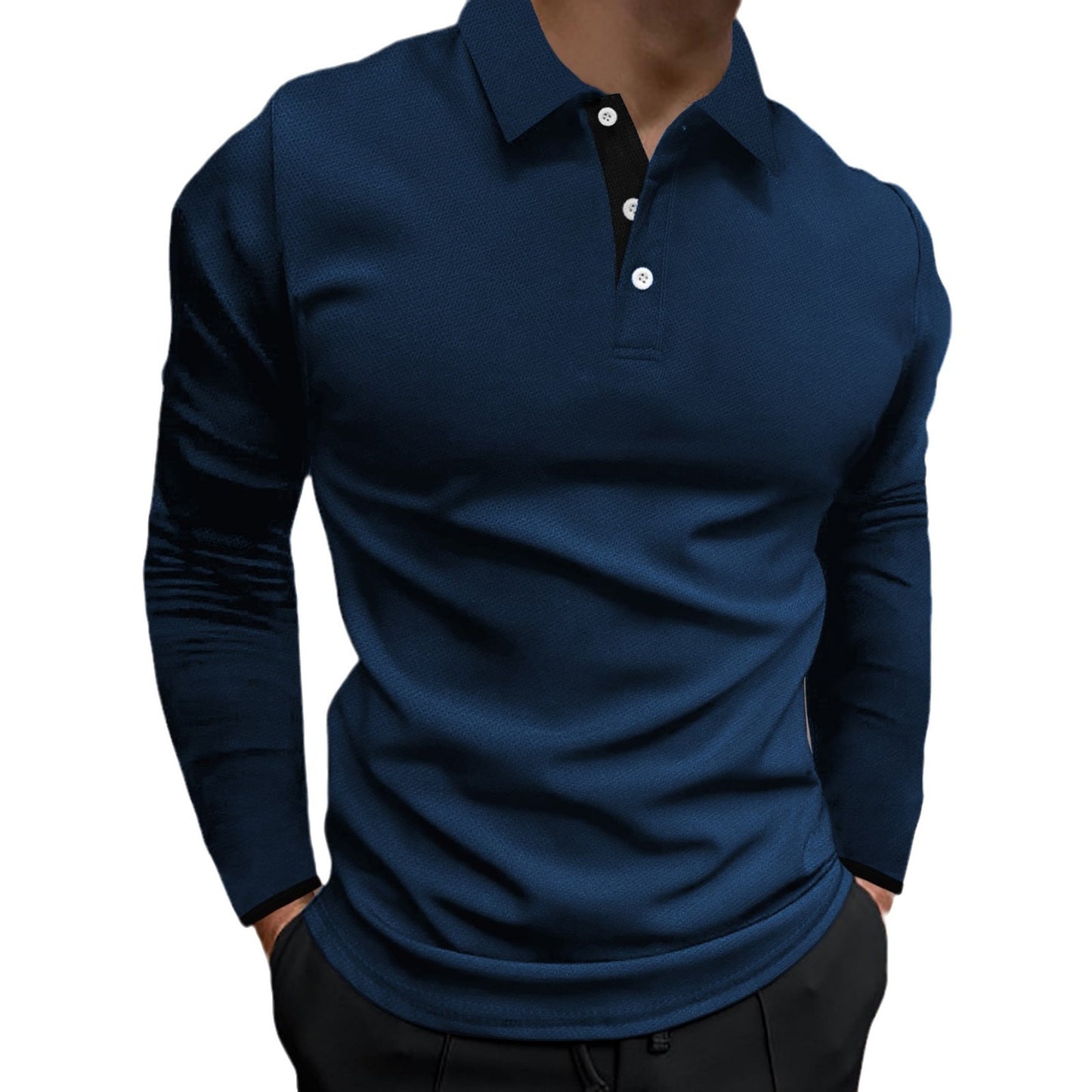 Men's Sports Casual, Comfortable, Stretch Fabric with Long Sleeve Shirt