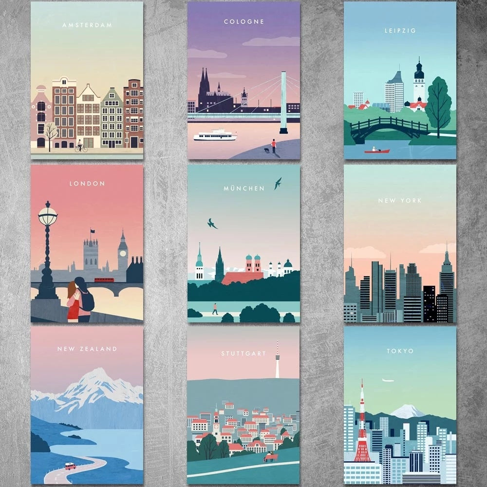 Home Decor, Travel Poster, Canvas Paintings