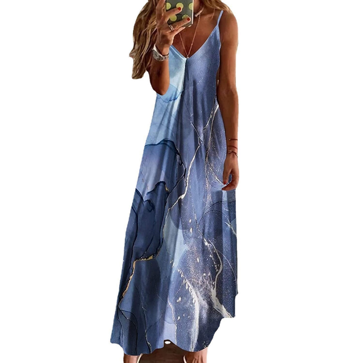 Elegant Women's Printed Long Dress