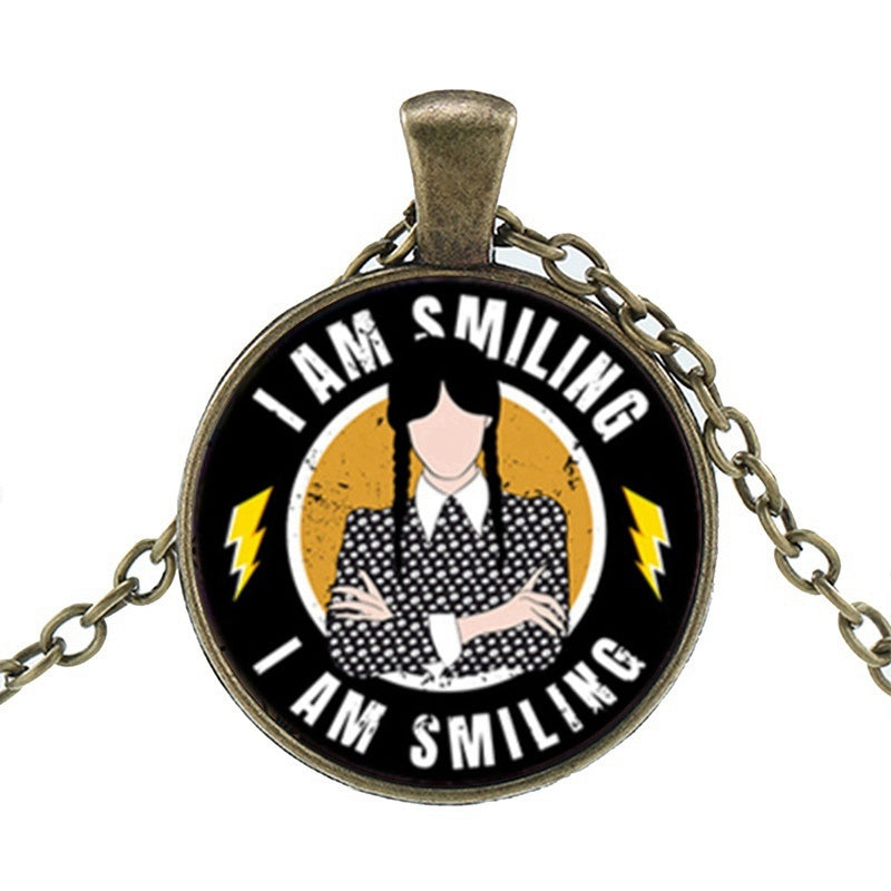 Punk Wednesday, Glass Dome Pendant Necklace.