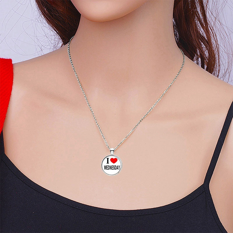 Punk Wednesday, Glass Dome Pendant Necklace.