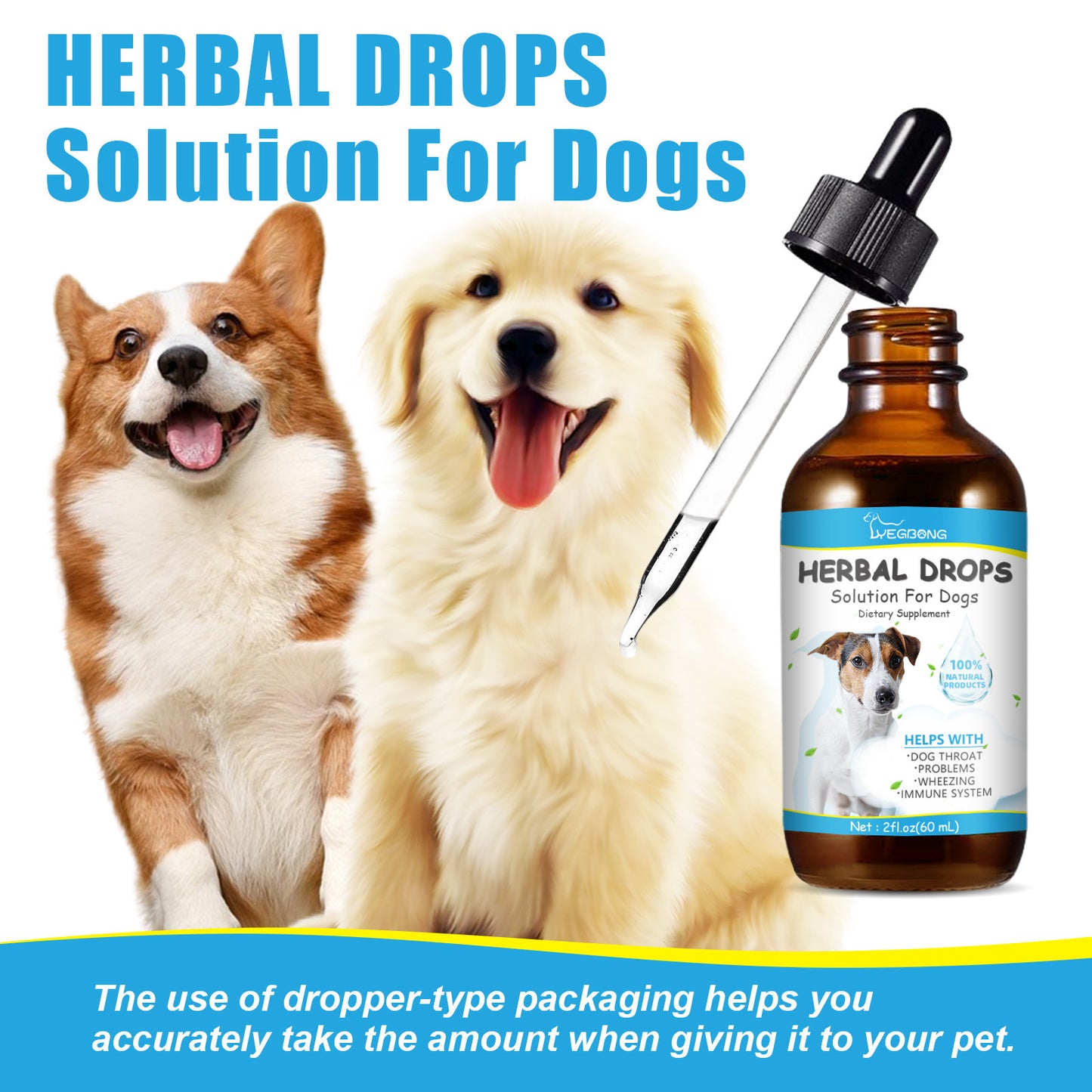 Pet Herbal Relief Drops for Cough, Runny Nose
