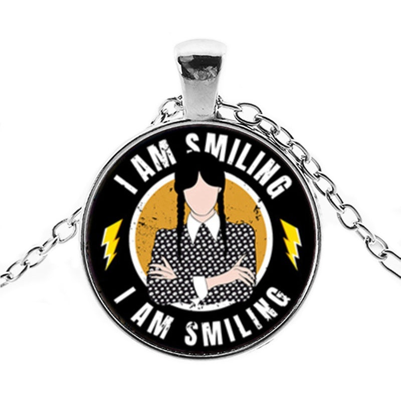 Punk Wednesday, Glass Dome Pendant Necklace.