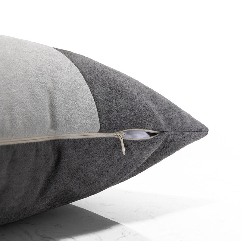 Blue Grey Suede Pillow Covers