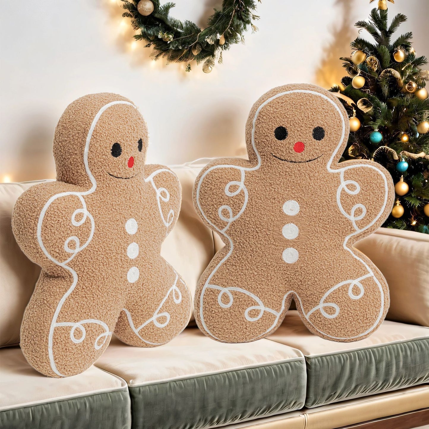 Gingerbread Man Plush Pillow