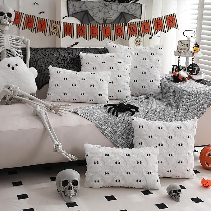 Friendly Ghosts Decor Pillow Covers, Plush Living Room Sofa, Cushion Covers