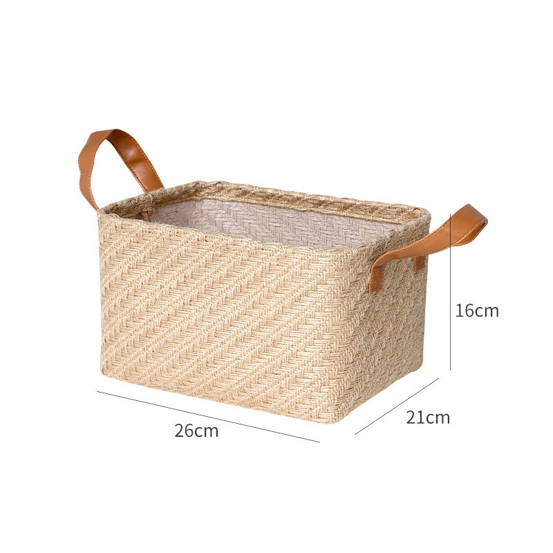 Baskets, Woven Hemp, 3 Different Sizes, 2 Colors, Storage Baskets.