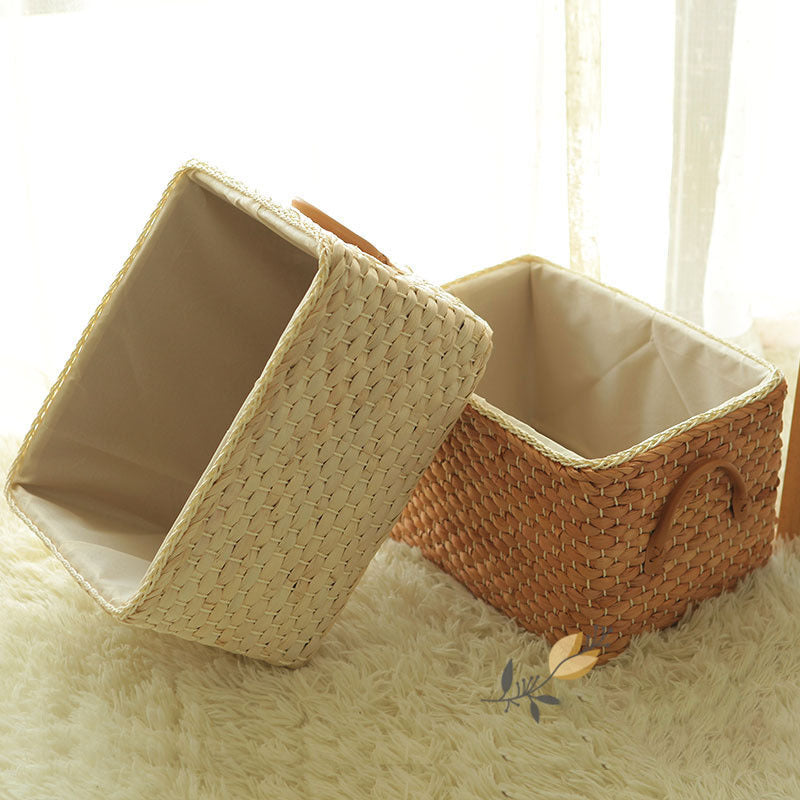 Storage Basket Rattan Woven, Storage Box for Clothes Closet