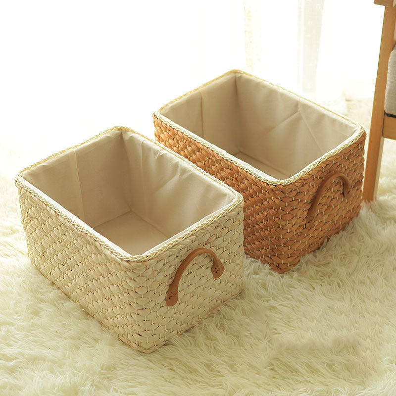 Storage Basket Rattan Woven, Storage Box for Clothes Closet