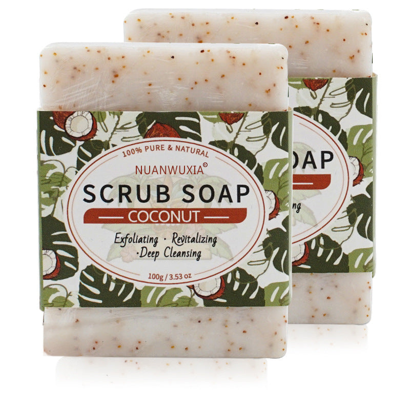 Handmade Coconut Scrub Soaps, Gently Cleans And Softens