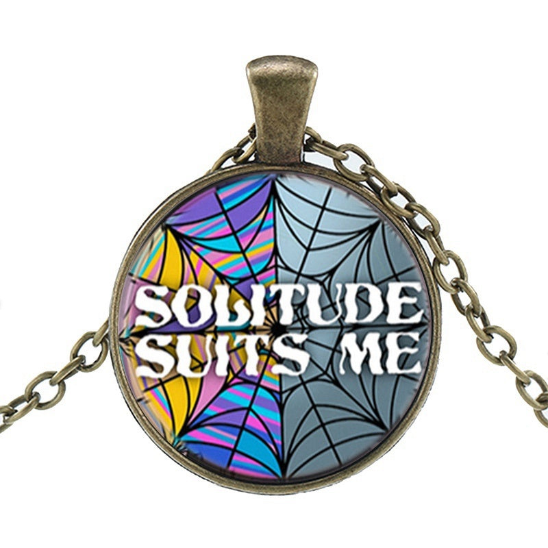 Punk Wednesday, Glass Dome Pendant Necklace.