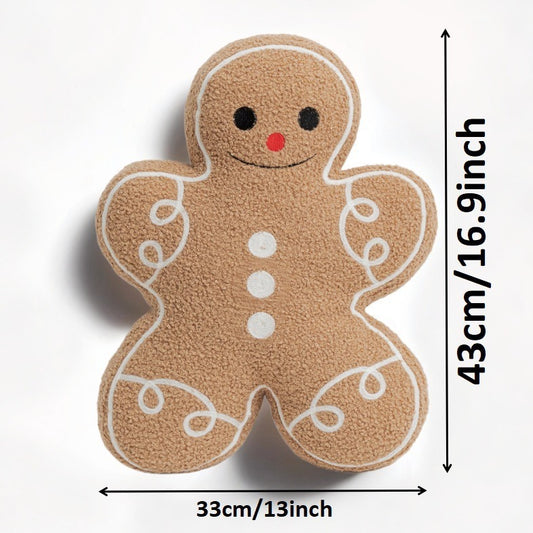 Gingerbread Man Plush Pillow