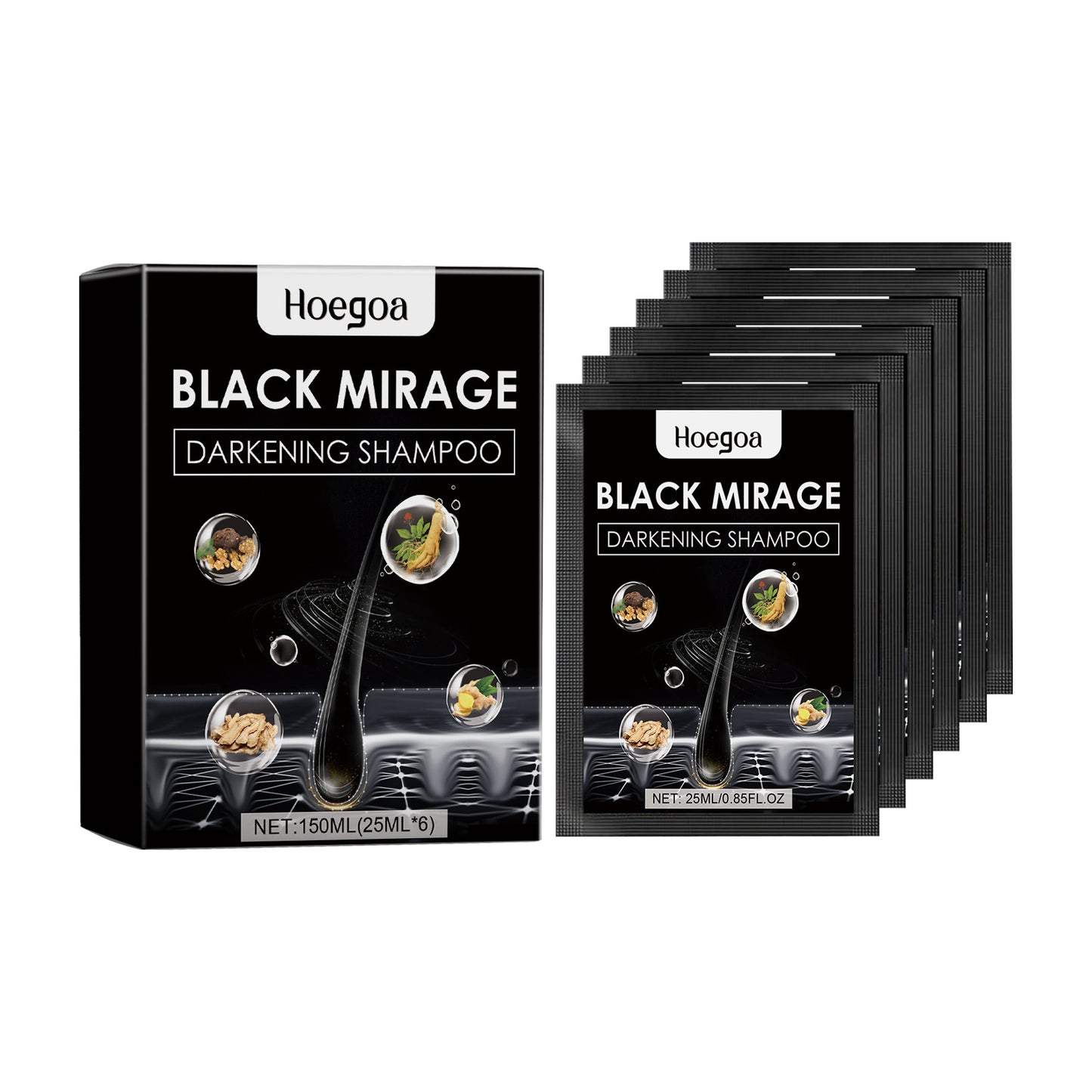 Natural Black Hair, Soft Glossy, Shampoo