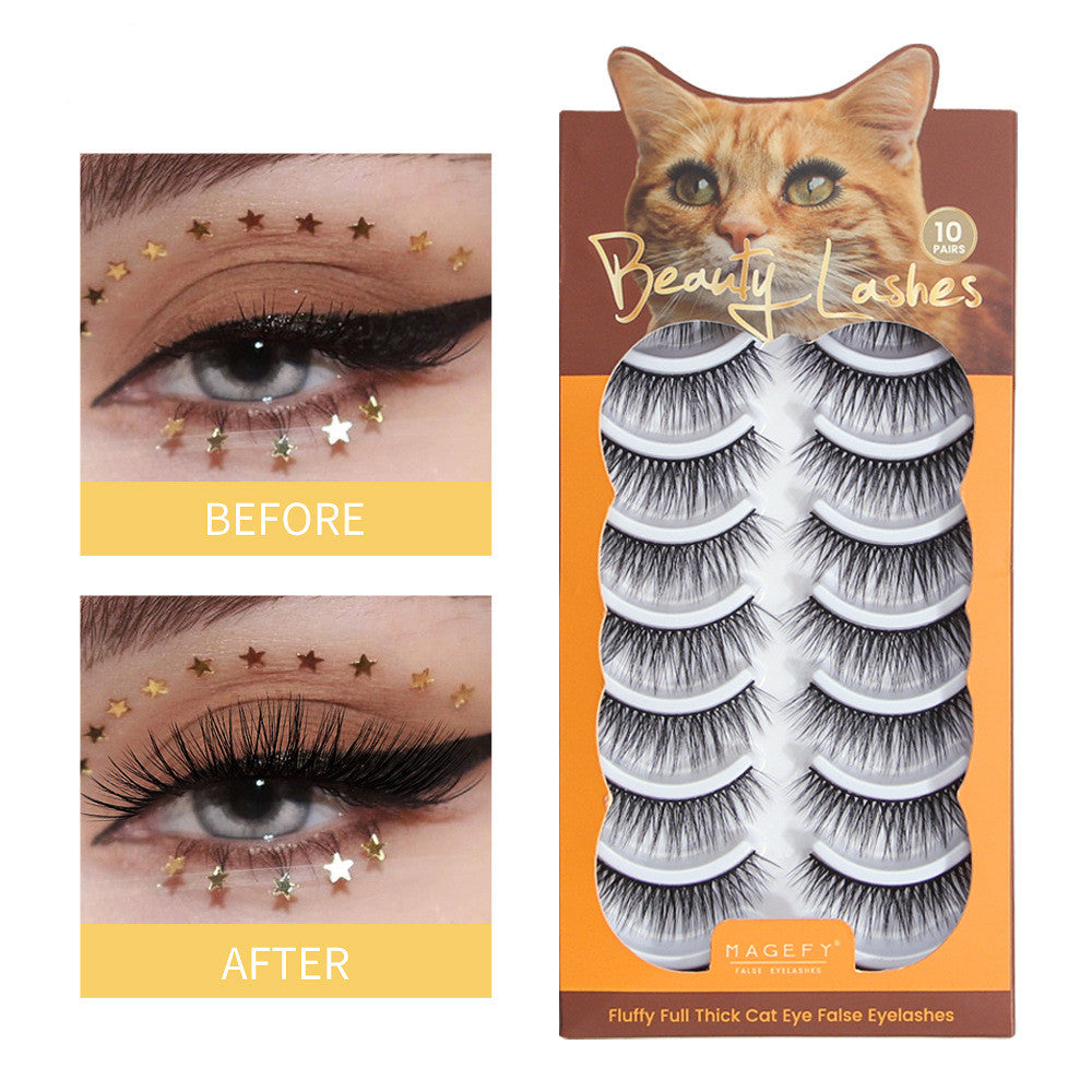 Sexy, Beauty, 10 Pairs Natural Eyelashes for Women.
