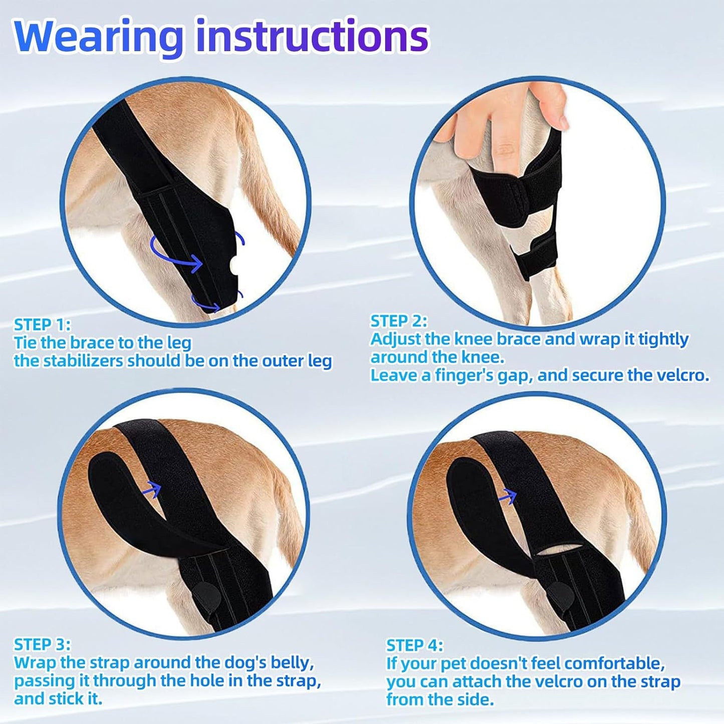 Pet Protective Gear, Dog Leg Injury Assistance, Support Bar, Rehabilitation Training Belt