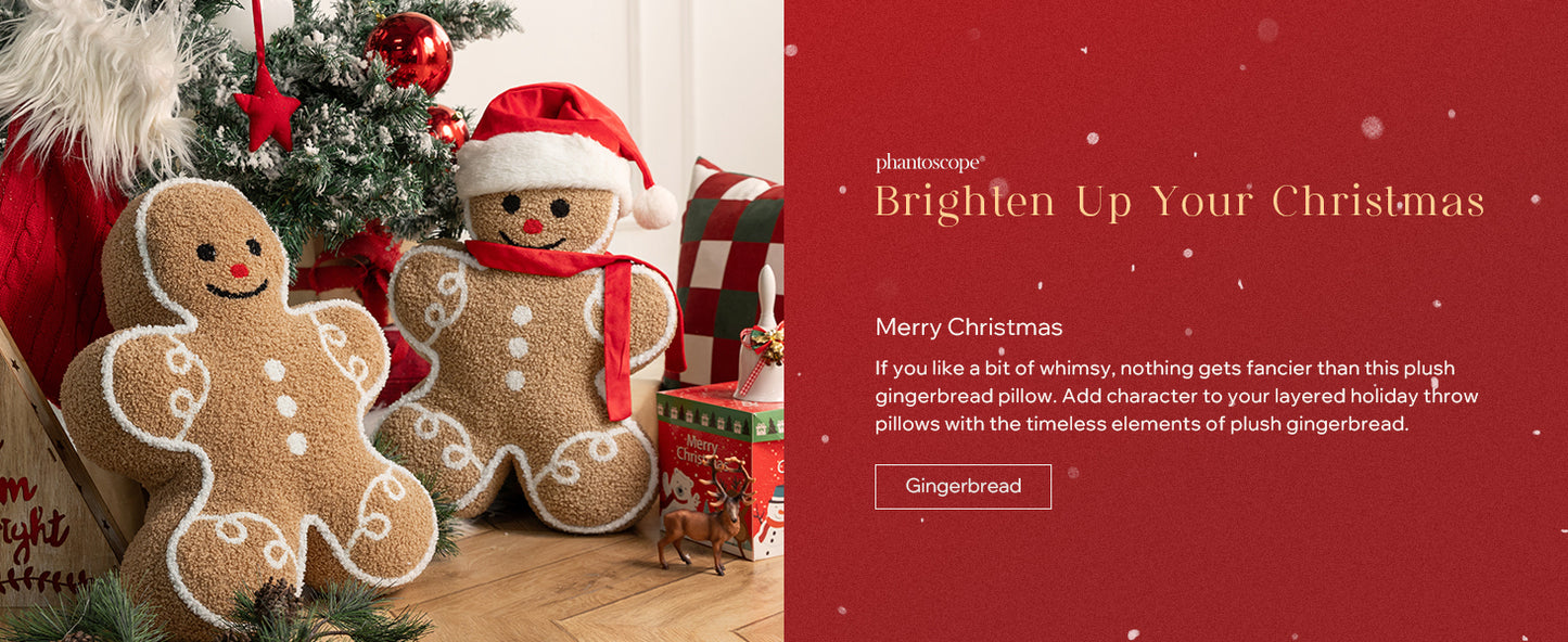Gingerbread Man Plush Pillow