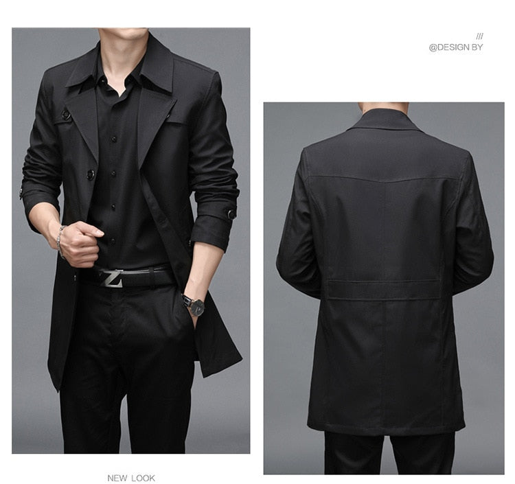 Men's Long Jacket, Suit High Quality, Plus Size