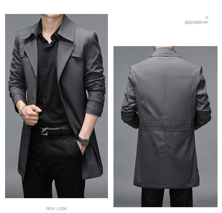 Men's Long Jacket, Suit High Quality, Plus Size