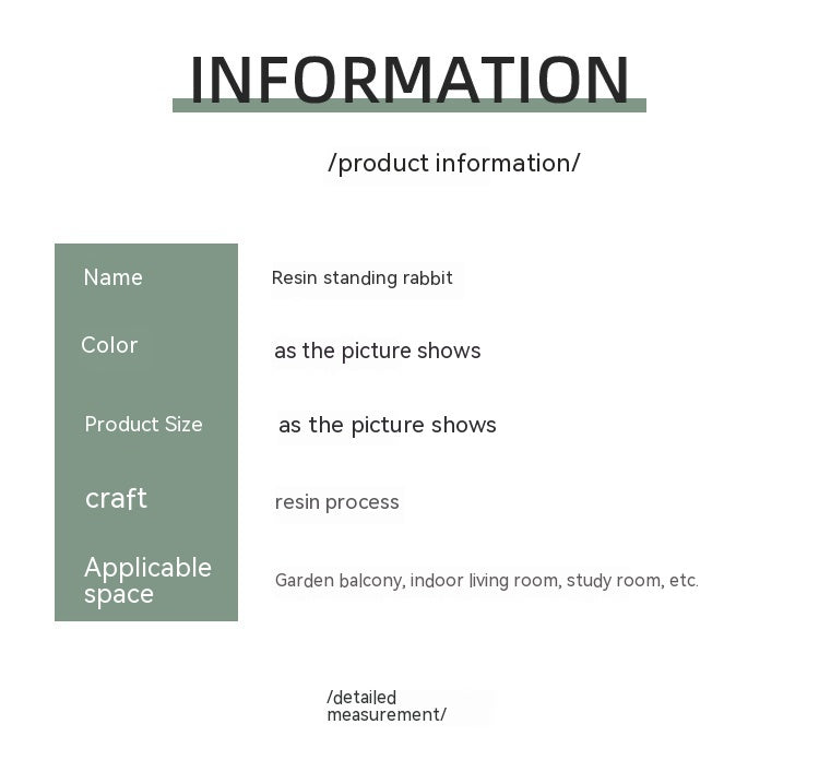 Garden Rabbit Ornaments or Decorations.