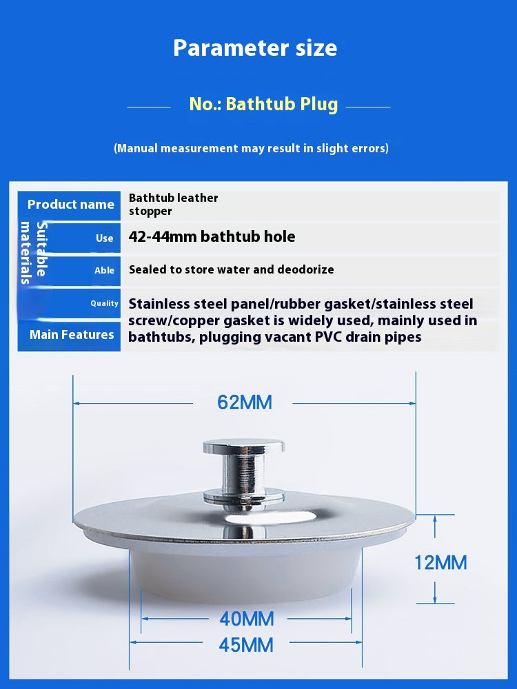 Universal Sink Drain Plug