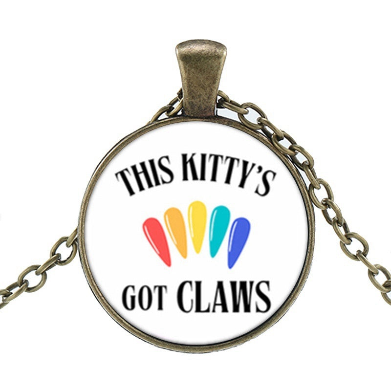 Punk Wednesday, Glass Dome Pendant Necklace.